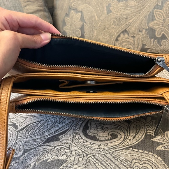 MATT&NAT Crossbody tan purse with double purse compartments - Picture 11 of 14